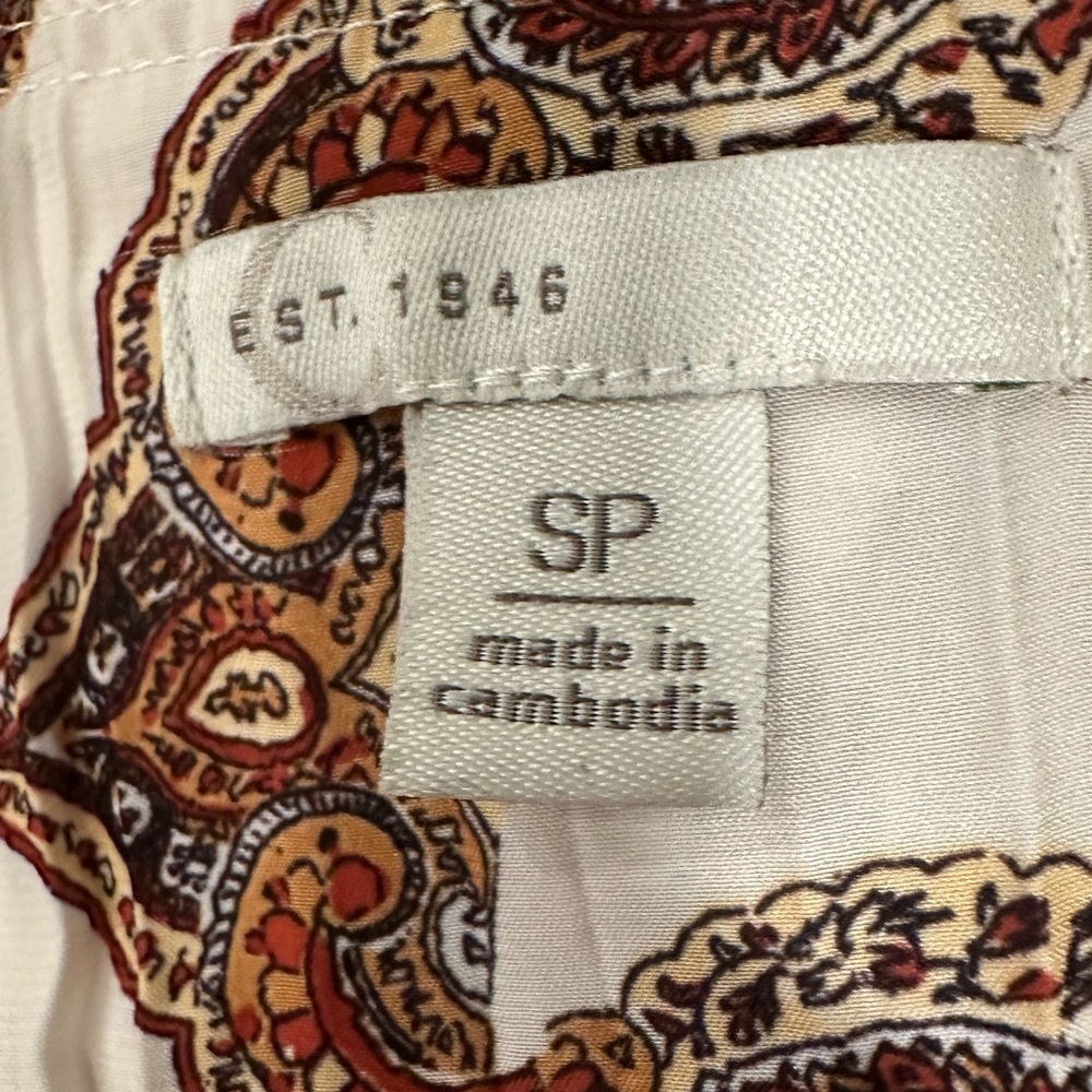 EST. 1946 Boho Paisley Maxi Dress Coastal Glam Smocked Waist V-Neck - Picture 10 of 11